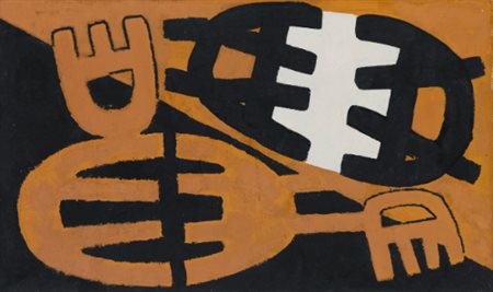 GIUSEPPE CAPOGROSSI 1900 - 1972 SUPERFICIE 485 signed, titled and dated 1955...