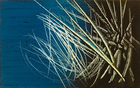 HANS HARTUNG 1904 - 1989 T 1962 - A 28 titled on the stretcher, acrylic on...
