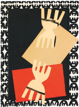 GIUSEPPE CAPOGROSSI 1900 - 1972 SUPERFICIE 357 Gouache and collage on canvas....