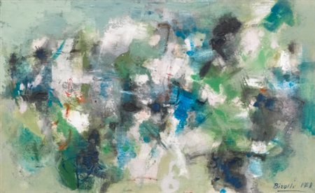 RENATO BIROLLI 1905-1959 ESPANSIONE (IL BLU LONTANO) signed and dated 1958 on...