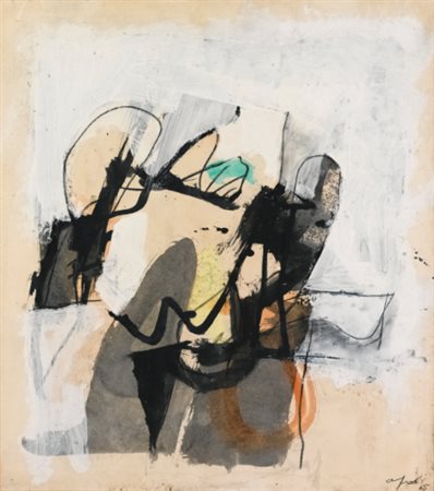 AFRO 1912 - 1976 SENZA TITOLO signed and dated 65, pastel, watercolour and...