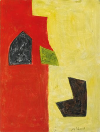 SERGE POLIAKOFF 1906 - 1969 COMPOSIZIONE IN 5 COLORI signed, charcoal and...