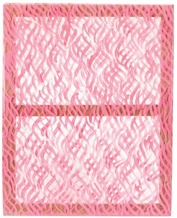 CARLA ACCARDI N. 1924 SEGNI ROSA signed, titled and dated 1967 on the...