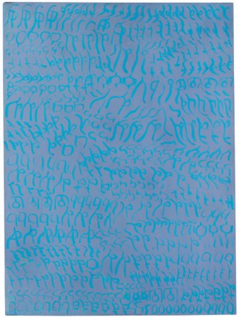 CARLA ACCARDI N. 1924 AZZURRO TURCHESE signed and dated 64; signed, titled...