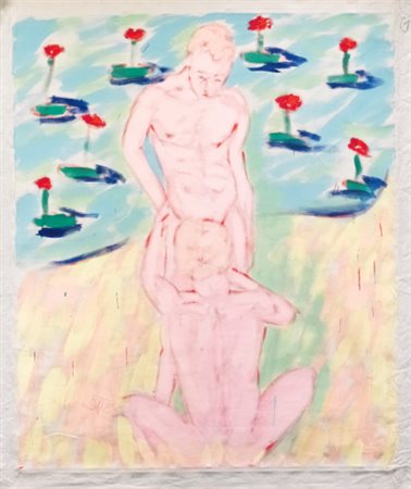 SALOMÉ B.1954 LODGE COUPLE signed and dated 83; titled on the reverse,...