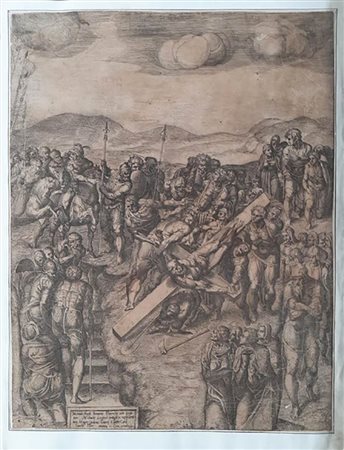 Michele Grechi detto Lucchese (1529-1604) da Michelangelo Buonarroti<br>CROCIFISSIONE DI SAN PIETRO