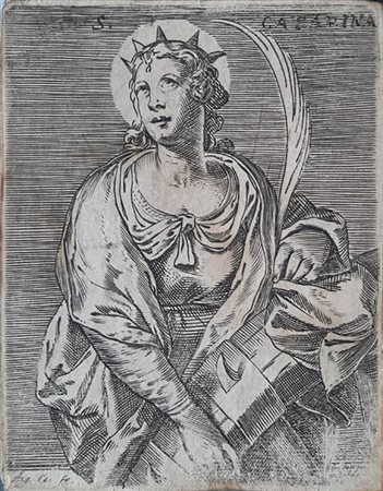 Agostino Carracci (1557-1602) da Agostino Carracci (1557-1602)<br>S. CATARINA
