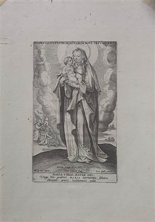 Johannes Collaert (1560-1618) da Martin de Vos<br>MARIA VIRGO, MATER DEI