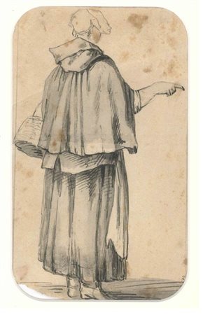 Jan Peeter Verdussen (1700-1763)<br>Figura di donna bretone