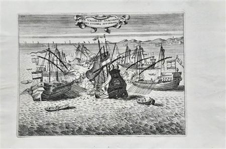 Hendrick Verschuring (1627-1690)<br>VASCELLO TURCHESCO DA GUERRA AFFONDATO 