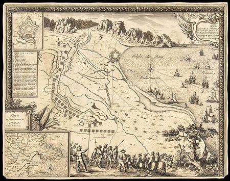 B. Sebastien DE PONTAULT (1612-1674)<br>Carte du Gouvernement de Roses ( Catalogna - Spagna 