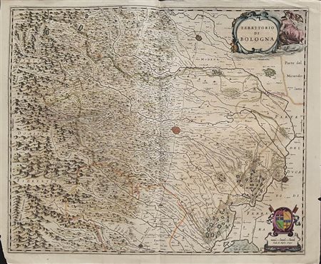 Johann Blaeu (1596-1673)<br>TERRITORIO DI BOLOGNA