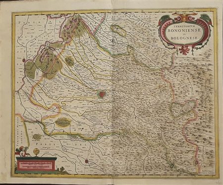 Janssonius Johannes (1588-1664)<br>TERRITORIUM BONONIENSE 
IL BOLOGNESE