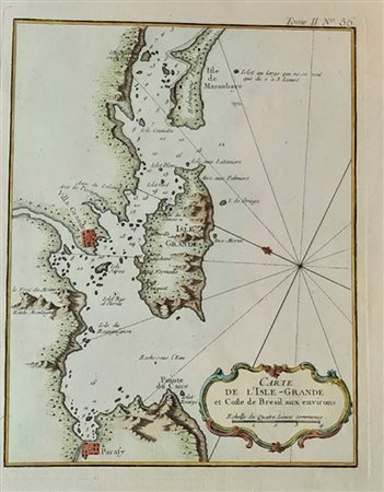 Jacques-Nicholas Bellin (1703-1772)<br>CARTE DE L’ISLE-GRANDE