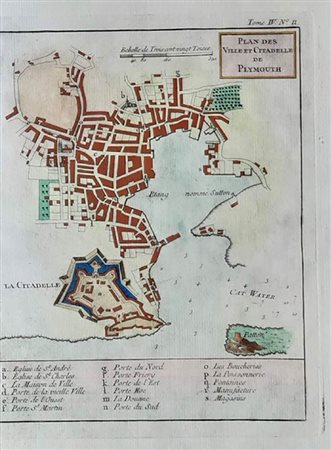 Jacques-Nicholas Bellin (1703-1772)<br>PLAN DES VILLE ET CITADELLE DE PLYMOUTH