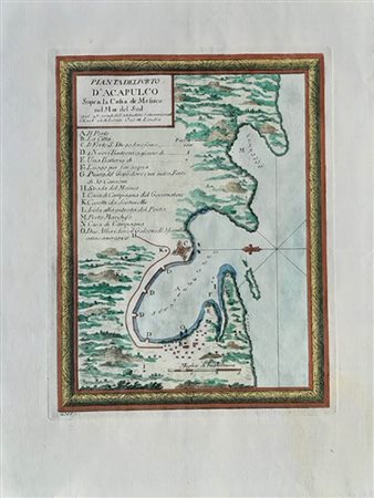 Jacques-Nicholas Bellin (1703-1772)<br>PLAN DEL PORTO D’ACAPULCO