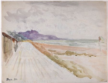 Jean Dreyfus-Stern<br>Paesaggio con una strada 