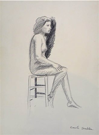 Emile Deschler<br>Nudo femminile 