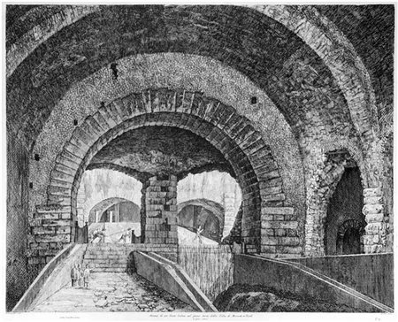 Luigi Rossini<br>Avanzi di un Gran Salone nel piano terra della Villa di Mecenate a Tivoli 