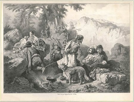 Adolphe Pierre Riffaut<br>Salvator Rosa at the Brigands