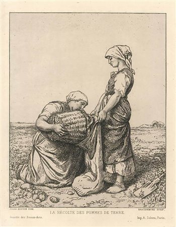 Félix Bracquemond<br>La récolte des pommes de terre