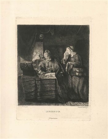 Léopold Flameng<br>Le Peseur d'Or