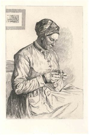 Paul Edmé Le Rat<br>La Ravaudeuse de Cesson