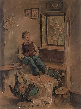 FRIEDRICH VON KELLER (dal disegno di)<br>Scena di genere