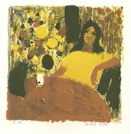 Henri Van Moe<br>Donna con gatto nero 