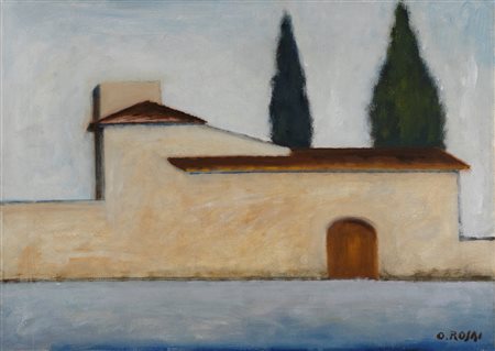 Ottone Rosai (Firenze 1895-Ivrea 1957)  - Il convento , 1955