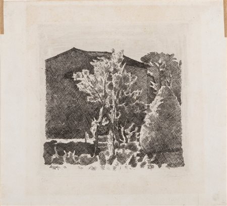 Giorgio Morandi (Bologna  1890-1964)  - Il Poggio al Mattino, 1928
