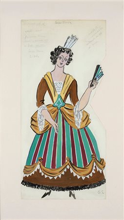 Gino Severini (Cortona 1883-Parigi 1966)  - Zitella, personaggio nel "Casa Nova" di Giovanni Goldoni, 1942