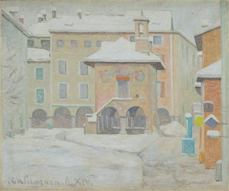 Antonio Calderara (Abbiategrasso 1903-Lago d'Orta 1978)  - Paesaggio invernale