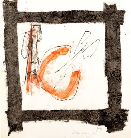 Achille Perilli (Roma 1927)  - Senza titolo, 1961