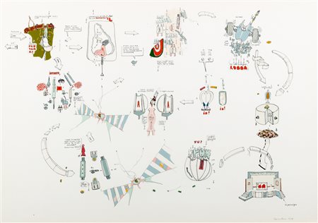 Gianfranco Baruchello (Livorno 1924)  - Bach at the house, 1978