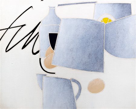 Emilio Tadini (Milano 1927-2002)  - Natura morta con la parola Fine, 1979