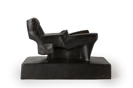 Mario Negri (Tirano 1916-Milano 1987)  - Figura allungata - uomo seduto piccolo, 1967