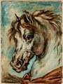 Giorgio de Chirico (Volos 1888-Roma 1978)  - Testa di cavallo, 60's