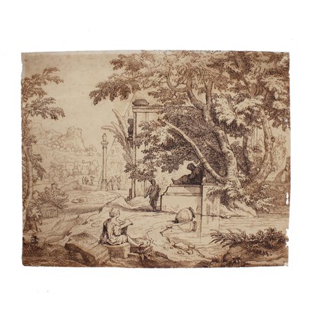 Scuola Fiamminga del XVII secolo, attribuito a Abraham Genoels (1640 - 1723)