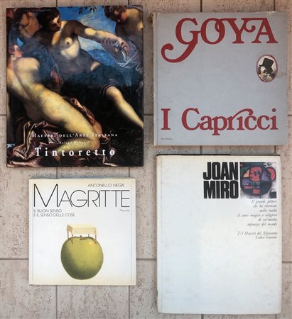 GRANDI MAESTRI DELLA STORIA DELL'ARTE (GOYA, MAGRITTE, MIRO E TINTORETTO) - Lotto unico di 4 cataloghi
