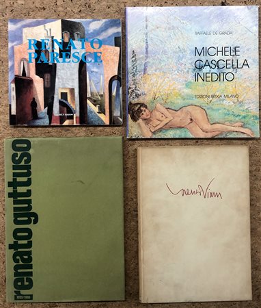 ARTE FIGURATIVA ITALIANA (VIANI, GUTTUSO, PARESCE E CASCELLA) - Lotto unico di 4 cataloghi