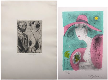 AUTORI VARI (MANFREDI E ROGNONI) - Lotto unico di 2 opere grafiche