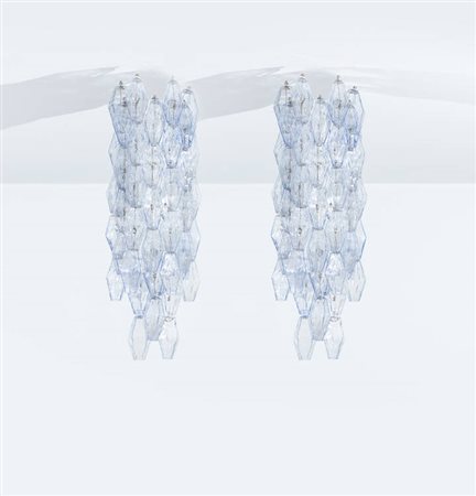 PAOLO VENINI<BR>Due lampadari mod. Poliedri