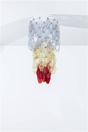 PAOLO VENINI<BR>Lampadario mod. Poliedri