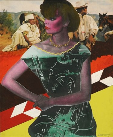 GIANNI BERTINI 1922 - 2010 Ricordi , 1976 Olio su masonite, cm. 60 x 50...