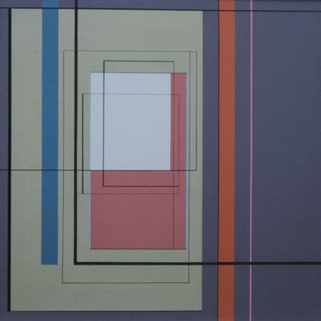 MARTINO MAZZOLENI 1935 - 1995 Introspezione , 1979 Acrilico su tavola, cm. 40...