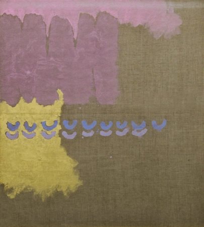 GIORGIO GRIFFA 1936 Senza titolo, 1984 Acrilico su tela, cm. 87 x 76 Firmato...