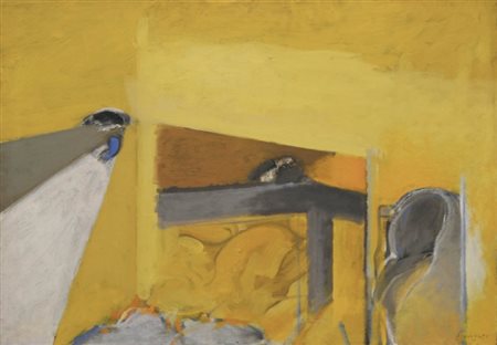 FRANCO FRANCESE 1920 - 1996 Elegia per Kronstadt , 1967 Olio su tela, cm. 70...