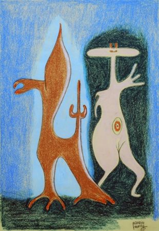 MAURICE HENRY 1907 - 1984 Senza titolo, 1952 Pastelli su carta, cm. 53 x 36...