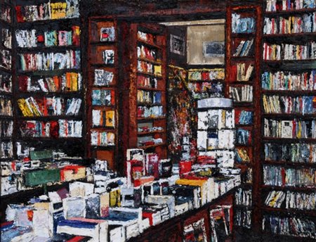 MASSIMO GIANNONI 1954 Libreria , 2004 Olio su tela, cm. 100 x 130 Firmato e...